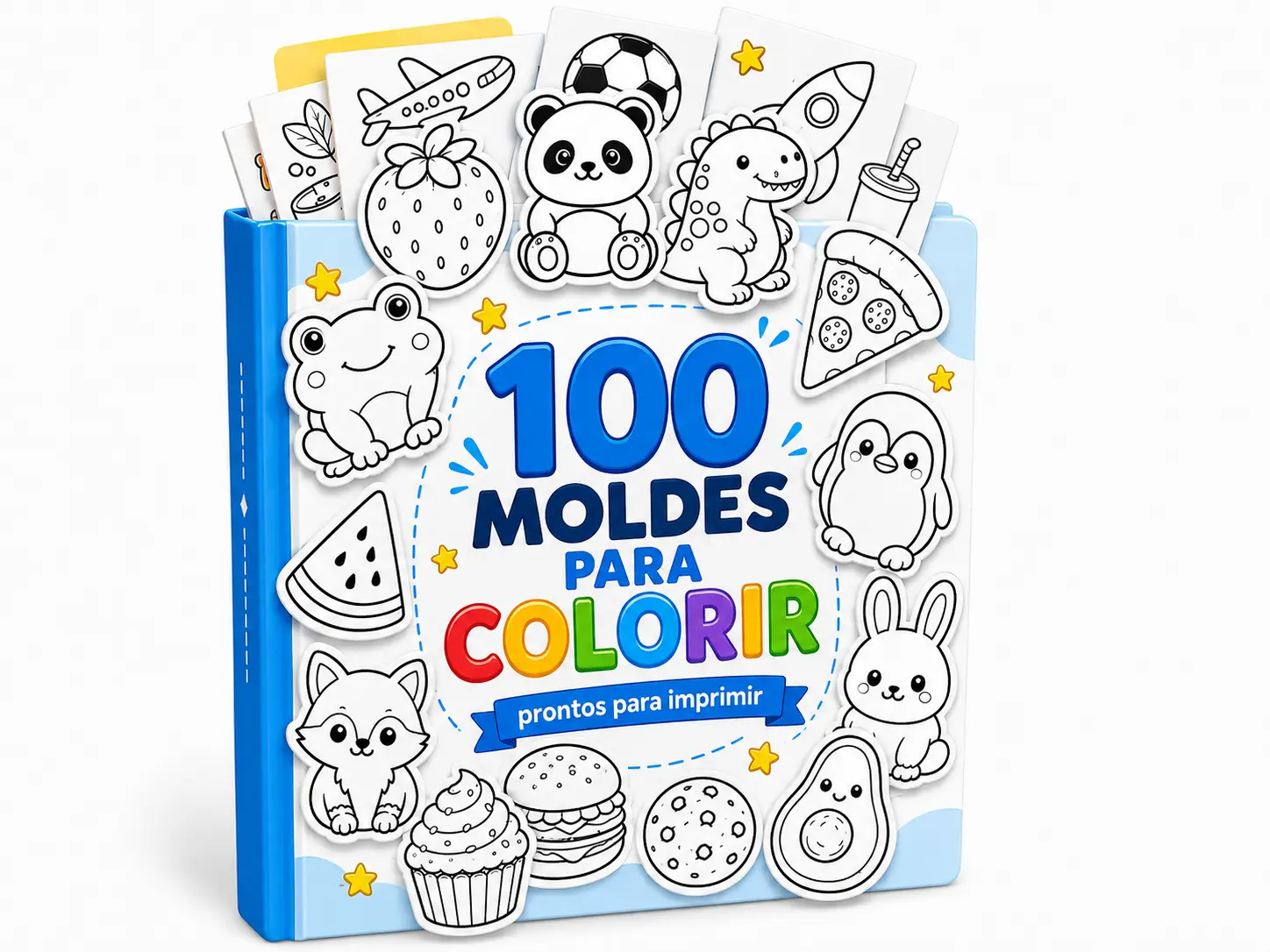 100 moldes de Paper Squishy para colorir e imprimir