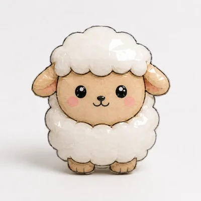 Molde artesanal de Paper Squishy de ovelhinha