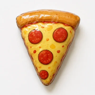Molde de Paper Squishy de pizza gratuito para imprimir e montar