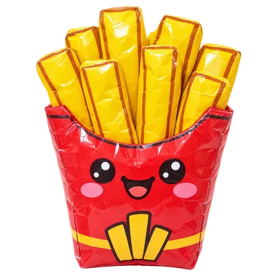 Brinquedo Paper Squishy montado em formato de batata frita
